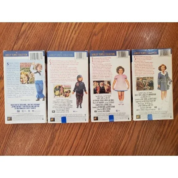 Shirley Temple VHS Tapes Lot Of 4 Curly Top Dimples Sunnybrook Farm 3 New 1 Used - Picture 2 of 5